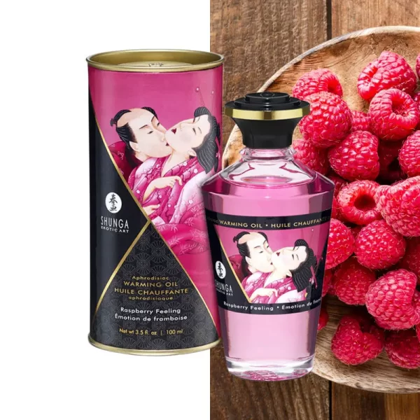 Olio baciabile effetto calore al lampone Raspberry Feeling Shunga